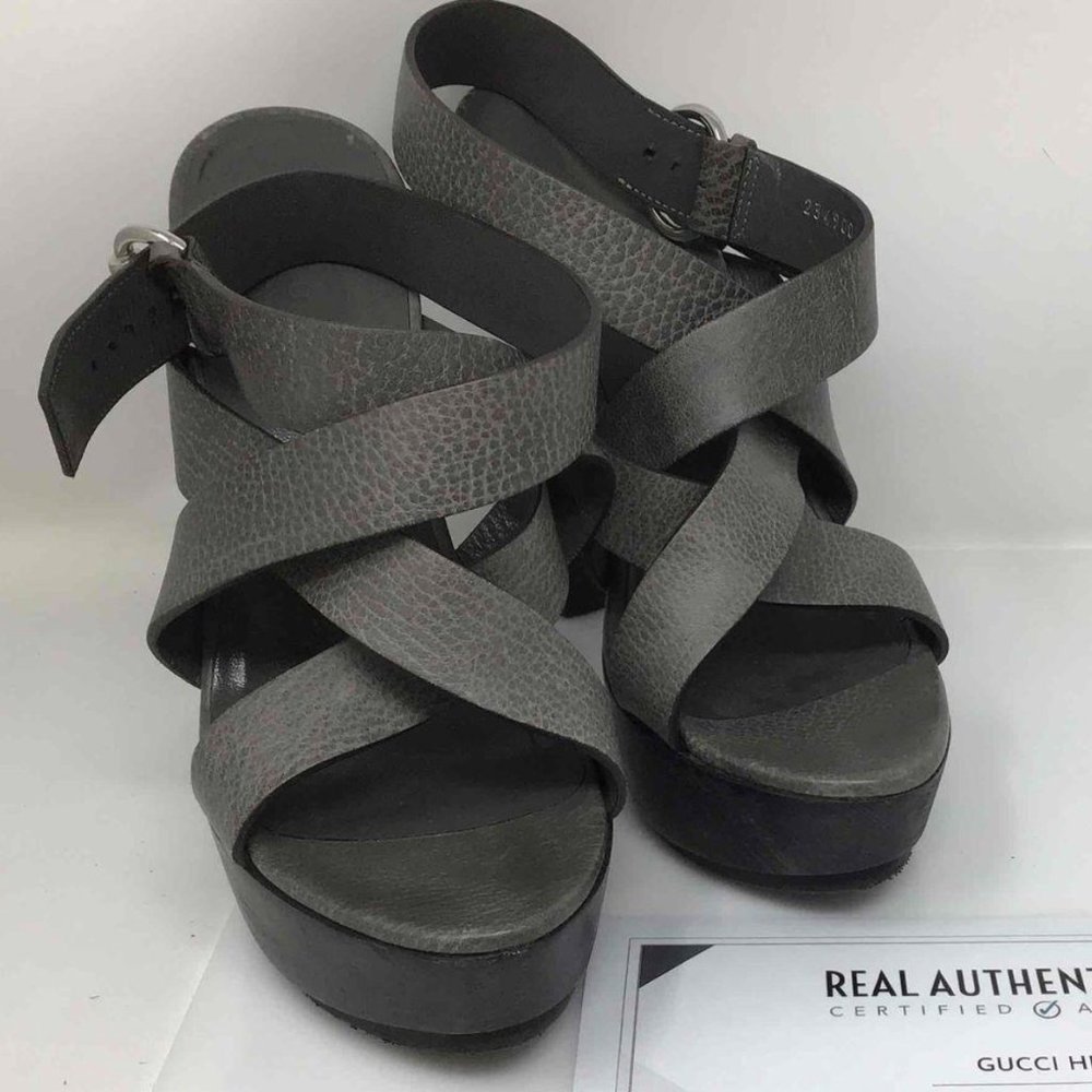 Authentic w/ COA Gently Used GUCCI Platform High Heels Strappy Sandals